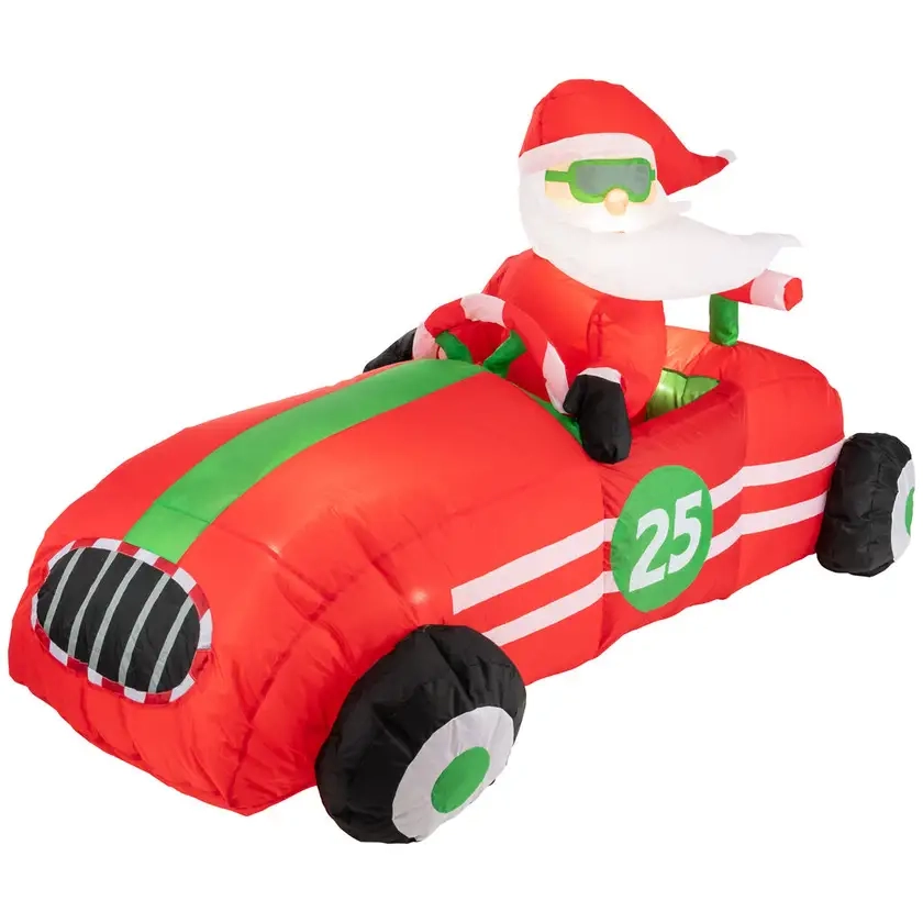 Arlec Inflatable Santa - Race Car