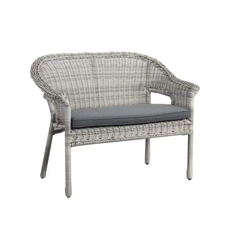 Como 2 Seater Wicker Bench