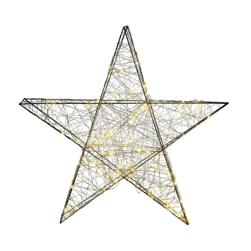 Decorative Metal Christmas LED Light - 58cm Silver Star Light