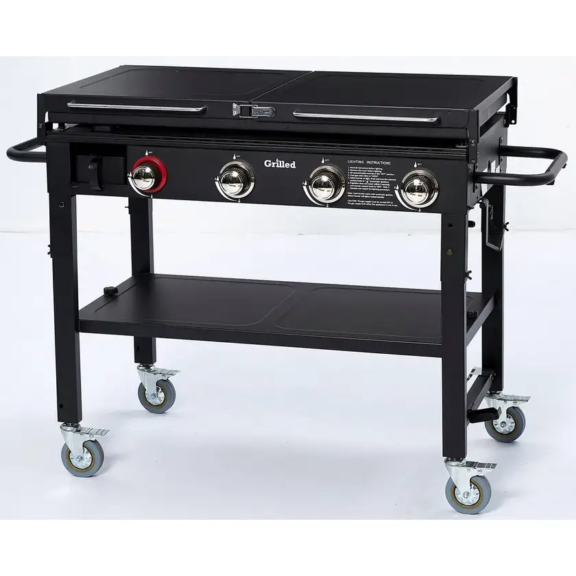 Grilled Dover 4 Burner Griddle Hotplate BBQ