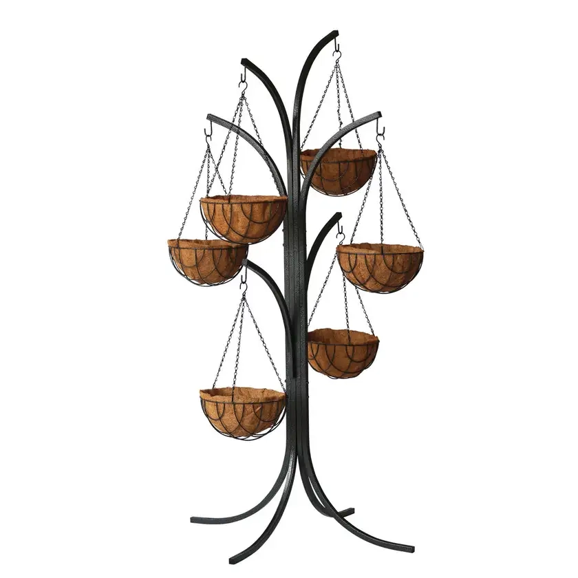 Hammertone Garden Accessories - 6 Basket Hanging Stand