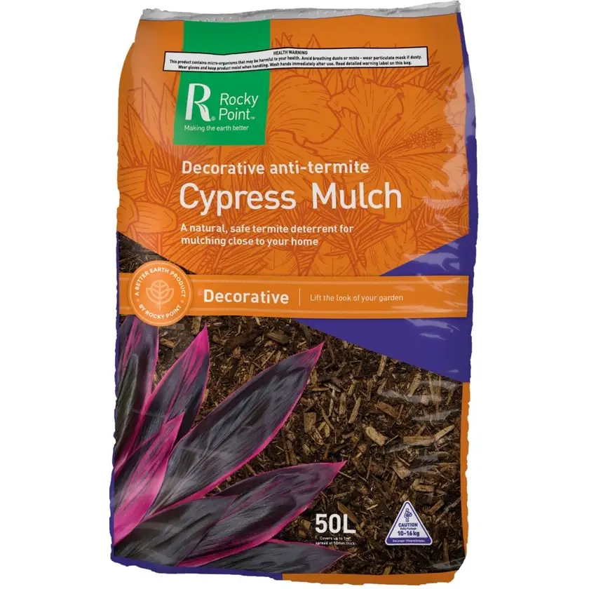 Rocky Point Decorative Mulch 50L Cypress Mulch Anti-Termite