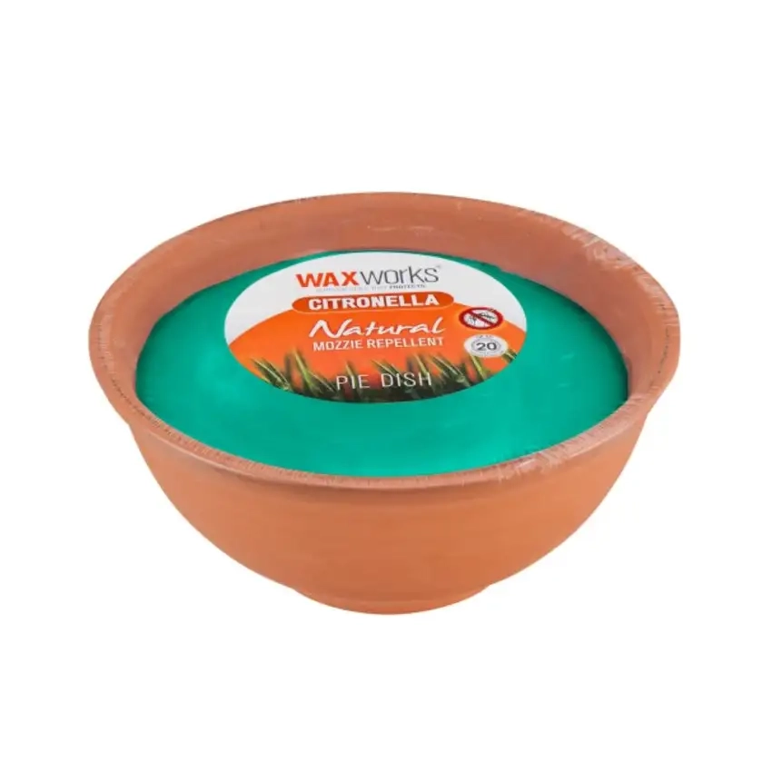 Waxworks Natural Citronella Pie Dish Candle