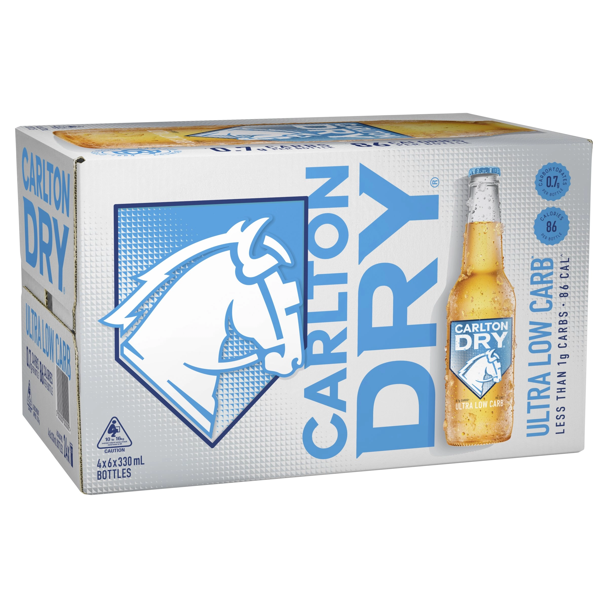 Carlton Dry Ultra Low Carb Lager Bottles 24x330ml