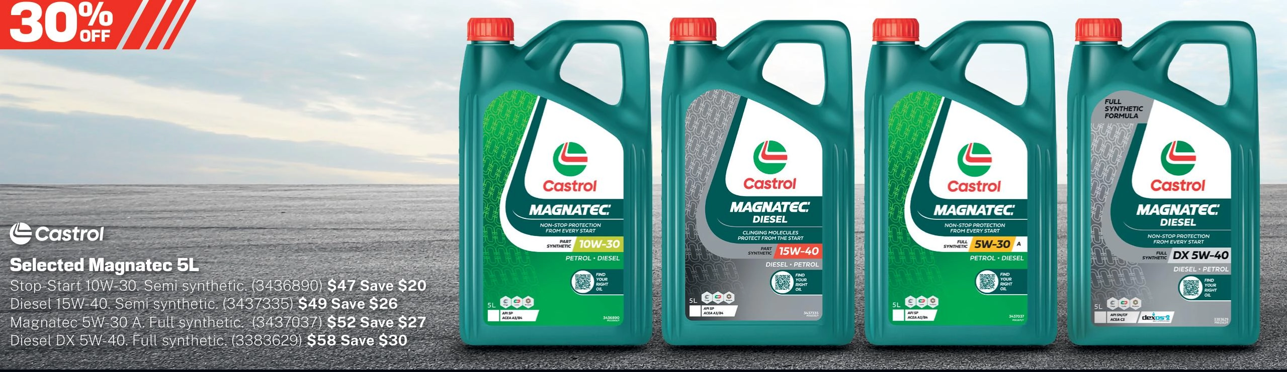 Castrol Magnatec 10W-30 Engine Oil 5L - 3436890