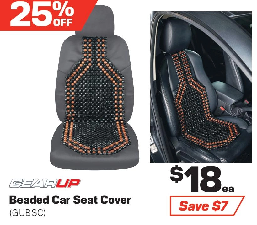 Gear Up Beaded Car Seat Cover