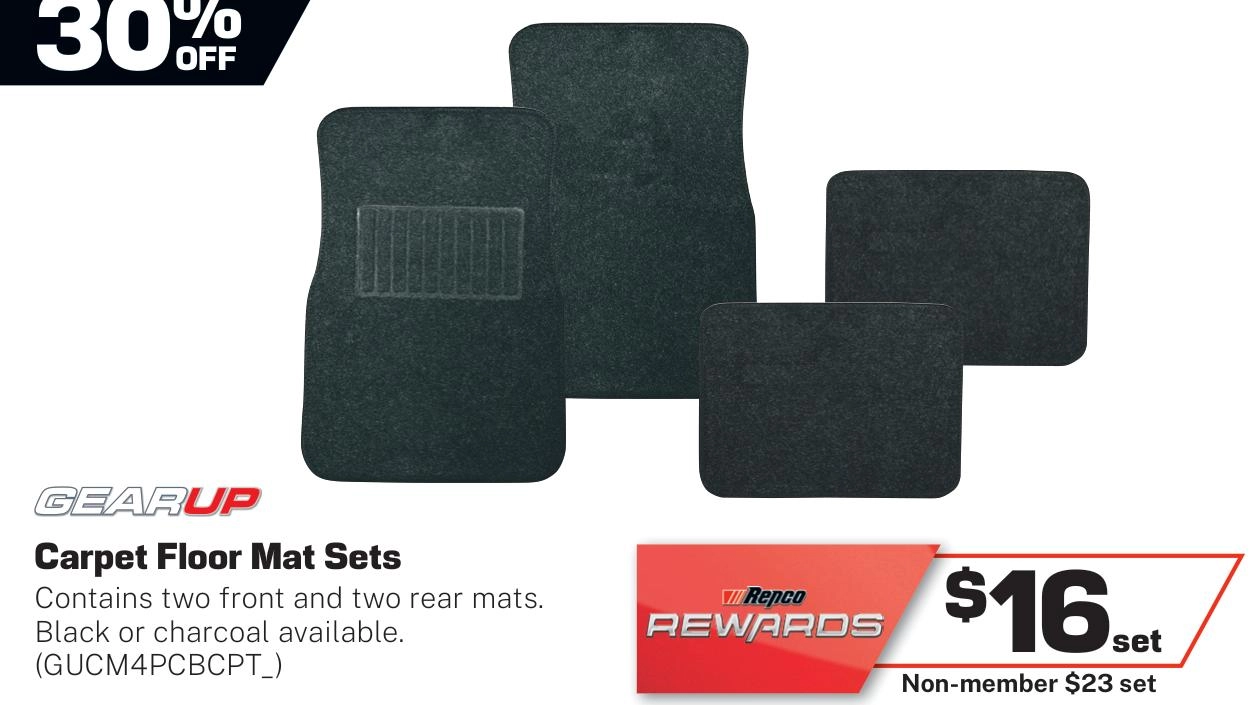 Gear Up Carpet Floor Mat Sets