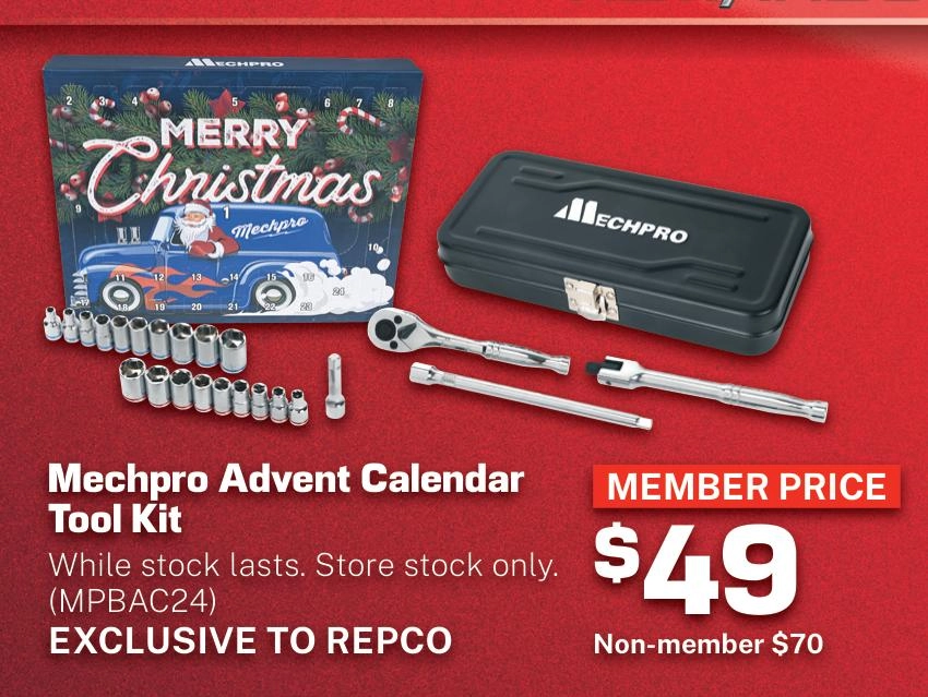 Mechpro Advent Calendar Tool Kit - 23 Piece 1/4Inch Drive in Steel Case