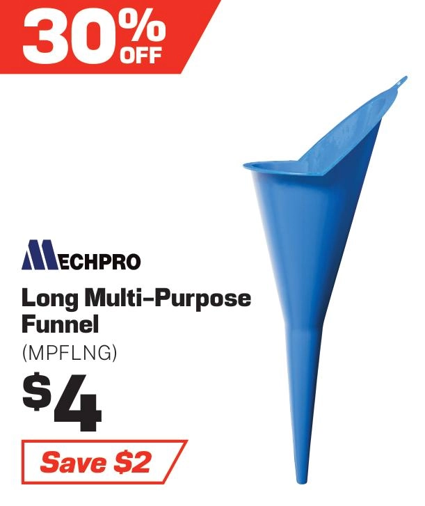 Mechpro Red Long Multi-Purpose Funnel - MPFLNG