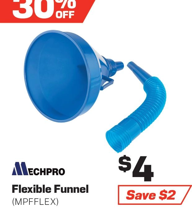 Mechpro Red Round Flexible Funnel 14cm - MPFFLEX