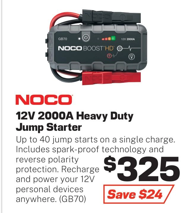 Noco Boost 12V 2000A Jump Starter - GB70