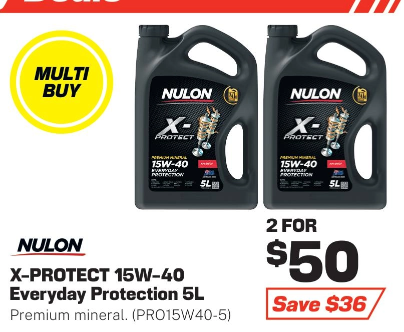 Nulon X-PROtect 15W-40 Engine Oil Mineral Everyday Protection 5L - PRO15W40-5