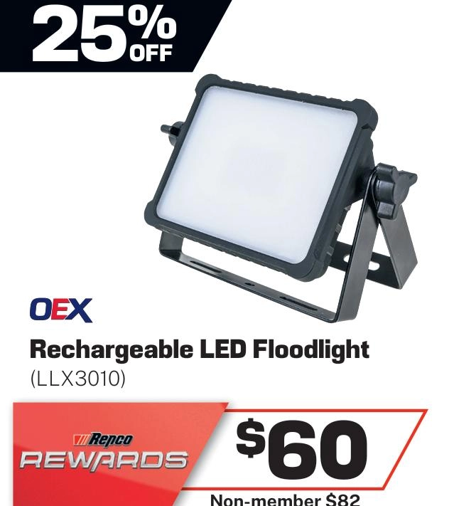 OEX Rechargeable 1600 Lumen Floodlight