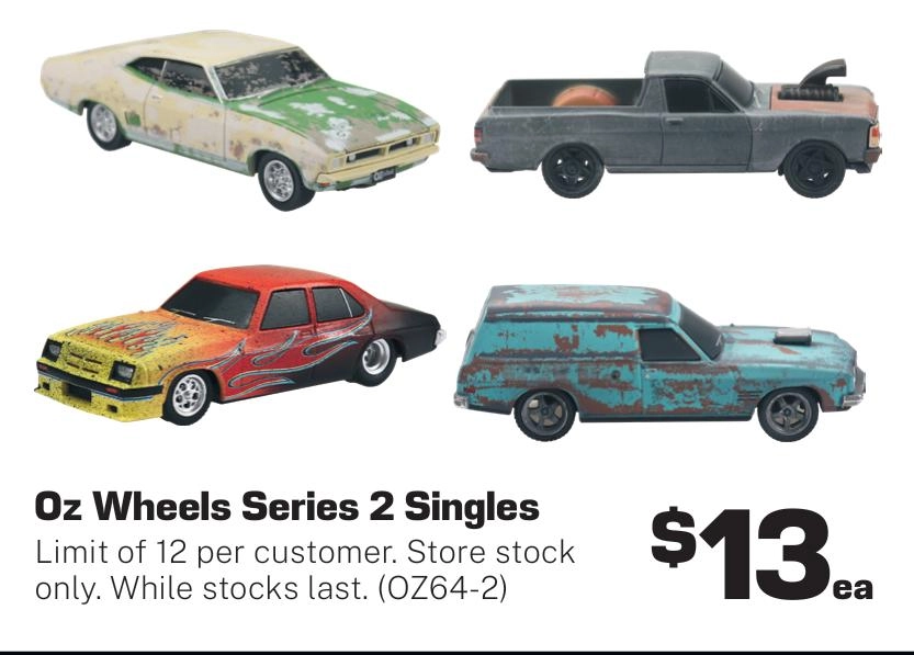 Oz Wheels 1:64 Release 2 Model Car - Assorted