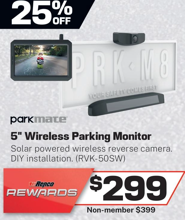 Parkmate 5in Wireless Parking Monitor - RVK-50SW