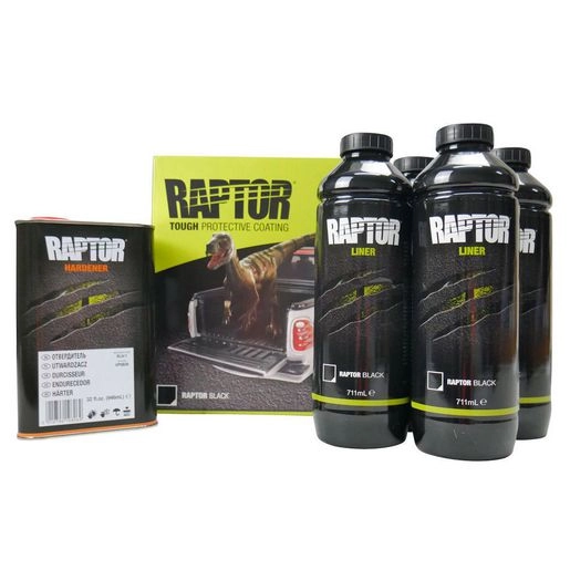 Raptor Tough Protective Coating 4 Bottle Kit - Black - RLB/S4