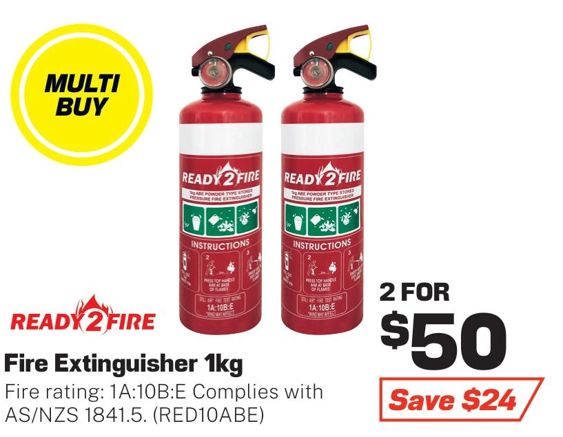 Ready2Fire Fire Extinguisher 1kg - RED10ABE