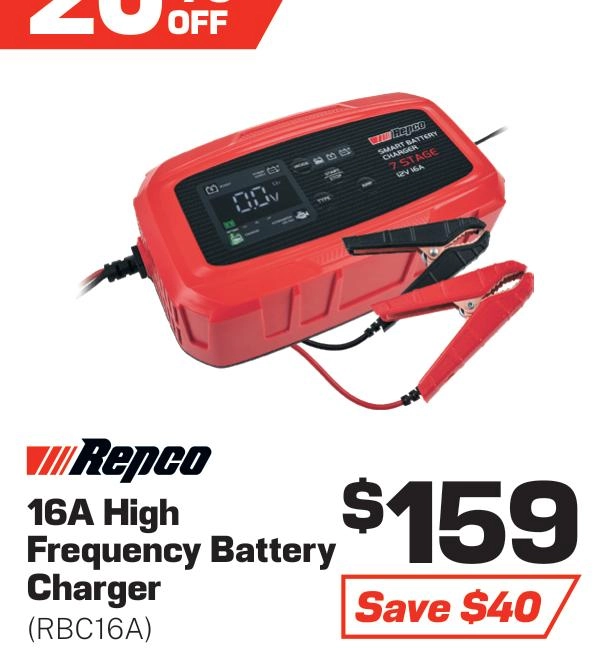 Repco 16A High Frequency Battery Charger - RBC16A