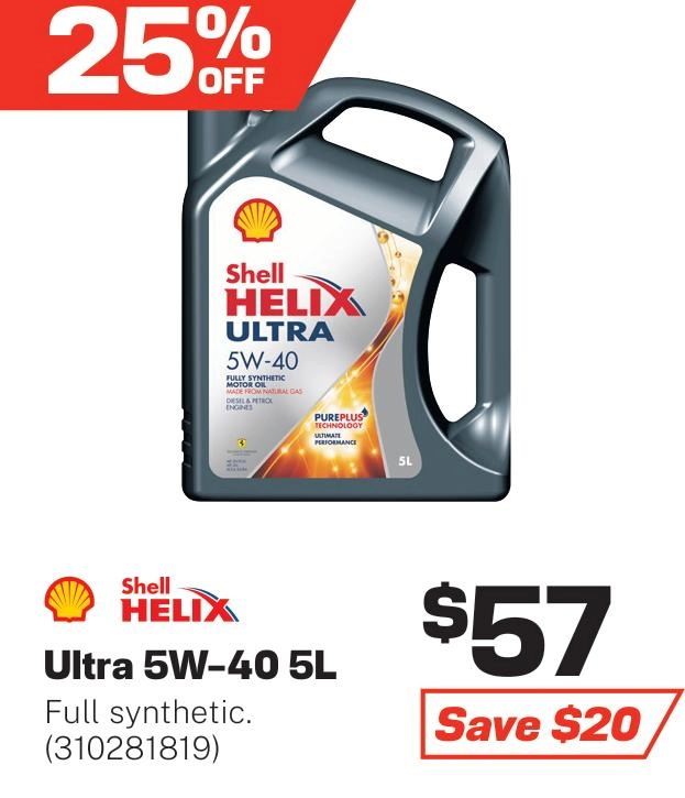 Shell Helix Ultra 5W-40 Engine Oil SP 5L - 310281819