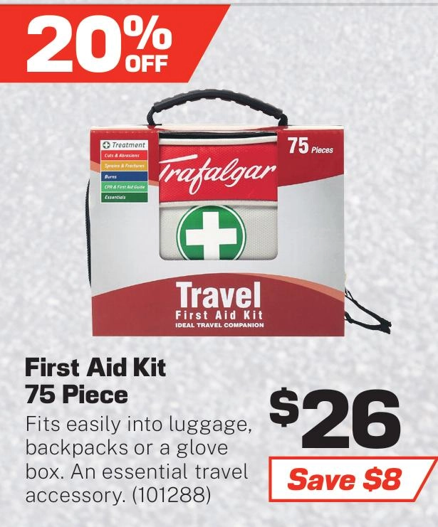 Trafalgar First Aid Kit 75pc - 101288