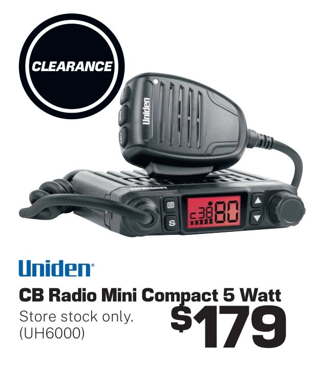 Uniden UHF CB 5 Watt Mini Compact Radio - UH6000