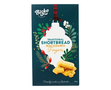 Bisko Traditional Shortbread Macadamia Fingers 150g