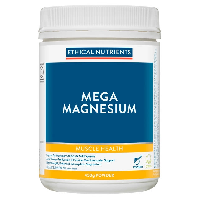 Ethical Nutrients Mega Magnesium Powder Citrus 450g