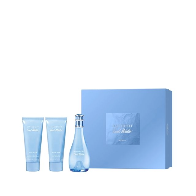 Davidoff Cool Water Woman EDT 100ml Gift Set 3 Piece