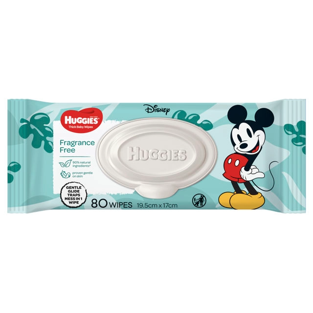 Huggies Baby Wipes Fragrance Free Refill 80 Wipes