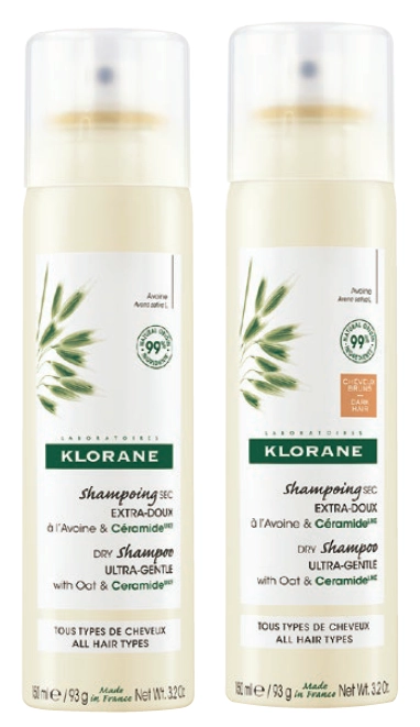 Klorane Dry Shampoo With Oat & Ceramide or Dark Hair Tinted 150ml