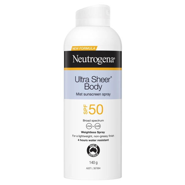 Neutrogena Ultra Sheer Body Mist Sunscreen Spray SPF50 140g