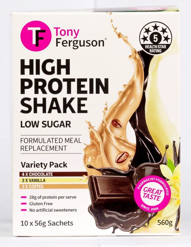 Tony Ferguson High Protein Shake Variety 10 pack