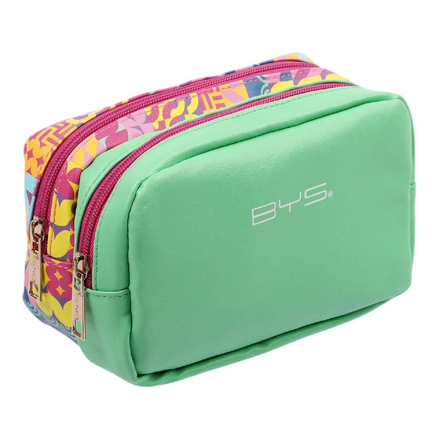 BYS Neon Pop 2 Compartment Cosmetic Bag