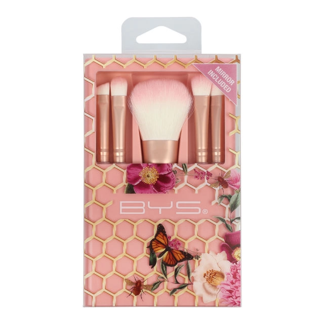 BYS Queen Bee Brush Kit with Mirror 6 Piece