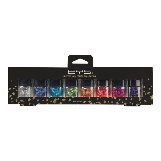 BYS Star Shine Glitter Nail Polish Collection 8 Piece