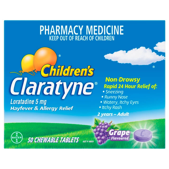 Claratyne Children’s Grape Chewable 50 Tablets