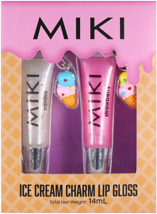 Miki Ice Cream Charm Lip Gloss Duo