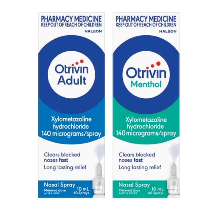 Otrivin Measured Dose or Menthol Nasal Spray 10ml