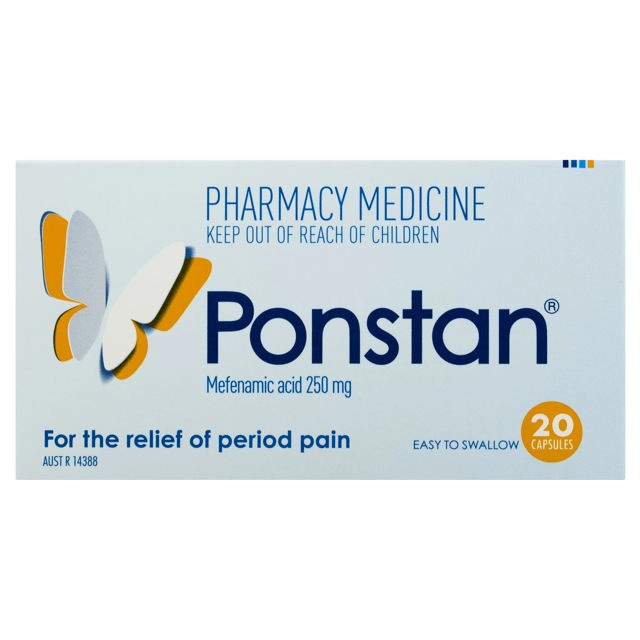 Ponstan Period Pain Relief 250mg 20 Capsules