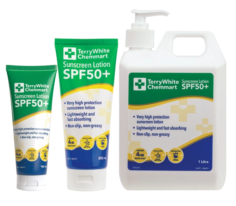 TerryWhite Chemmart Sunscreen SPF50+ 100ml, 200ml or 1litre