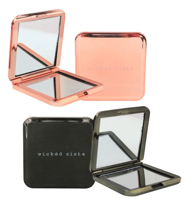 Wicked Sista Metallic Magnifying Mirror Pink or Black