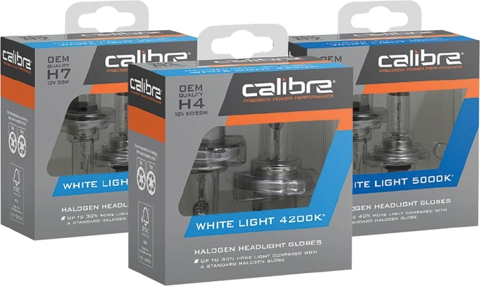 Calibre White Light Headlight Globes^