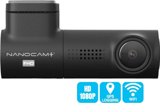 Nanocam+ 1080p Barrel Dash Cam with GPS & Wi-Fi