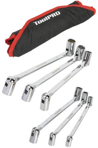 NEW ToolPRO 6 Pce Double Flex Socket Wrench Set