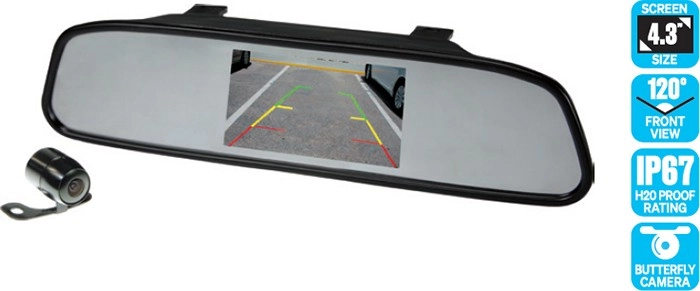 SCA 4.3” Mirror Mounted Reversing Cam System