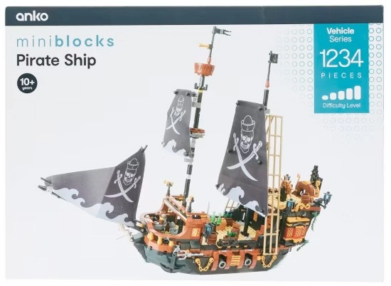 1234 Piece Mini Blocks Vehicle Series: Pirate Ship