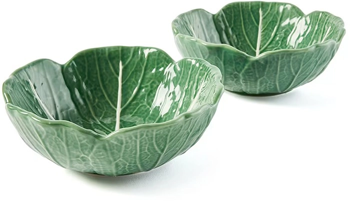 2 Pack Green Cabbage Mini Bowls