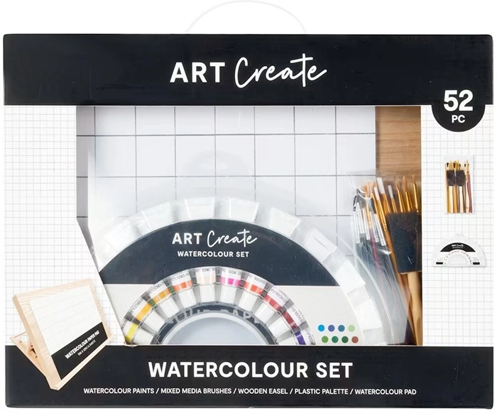 52 Piece Art Create Watercolour Set