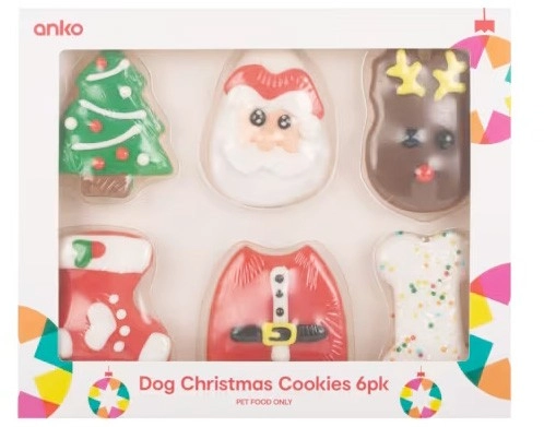 6 Pack Dog Christmas Cookies