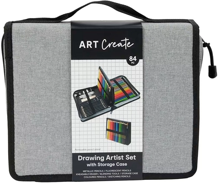 84 Piece Art Create Drawing Artist Set with Storage Case